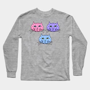 Polka Dot Cats Long Sleeve T-Shirt